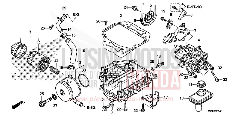OIL PUMP (VFR1200XD/XDA/XDL/XDS) for VFR1200X Dual Clutch DEGITAL SILVER METALLIC (NHA30) from 2016
